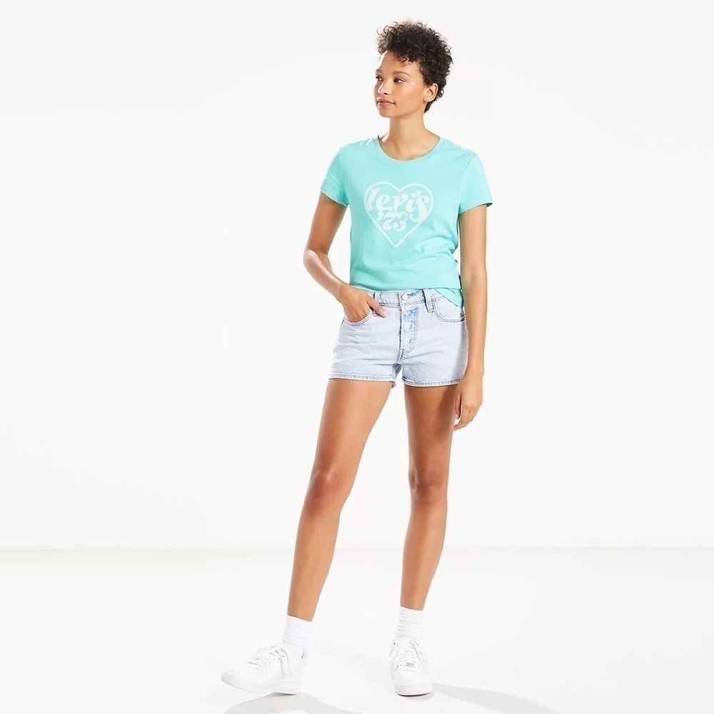 Levi's 501 Denim High Waist Rise Jean Shorts - Light wash - US 30